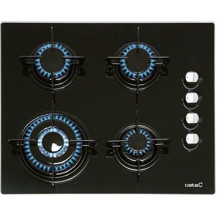 Plaque au gaz Cata 218725 7500W 60 cm Noir - CATA - Table de cuisson au gaz - Electrique - Droite