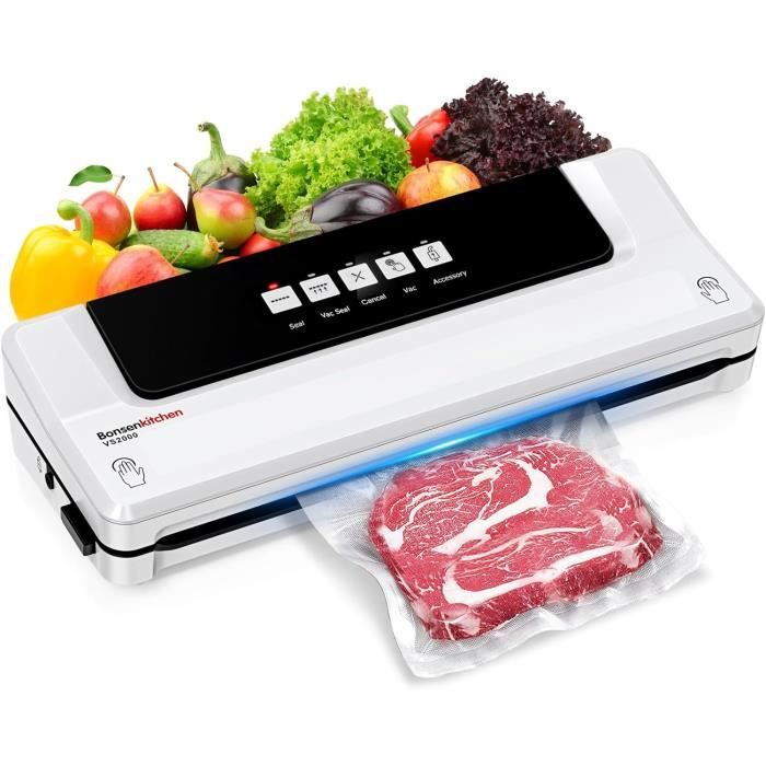 Machine Sous Vide Alimentaire 6 En 1 – 70 KPa – Avec 40 Sacs Et Tuyau – Pour Cuisson Sous Vide Et Conservation
