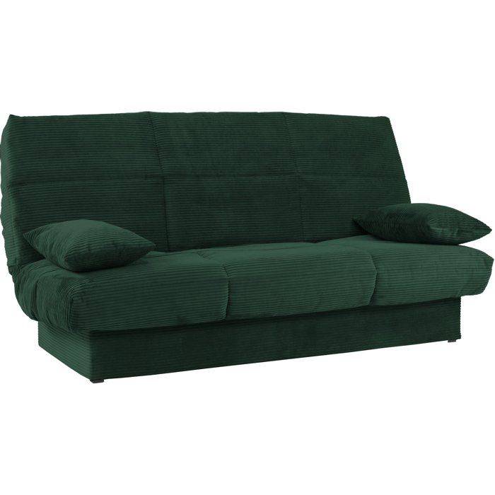 CONFORTEAM Canap&eacute; clic-clac  CLEM 3 places vert 190 x 90 cm