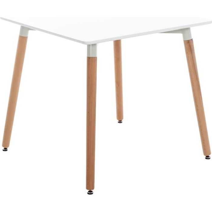 table de cuisine - clp - viborg - blanc - carré - moderne - 80 cm
