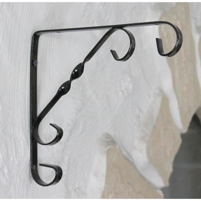 Suspension Murale Pour Plantes DanDiBo - Métal Noir Avec Pot Poli - Hauteur 76 Cm - Style Industriel