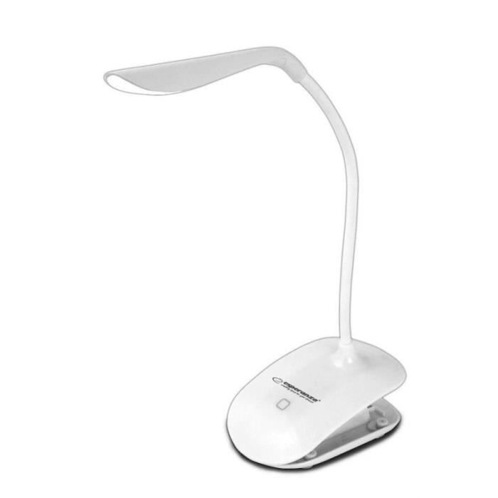 Lampe de bureau - ESPERANZA - Deneb - LED 3W - 3 niveaux de luminosité - Filtre anti-éblouissement Lampe de bureau - ESPERANZA - Deneb - LED 3W - 3 niveaux de luminosité - Filtre anti-éblouissement