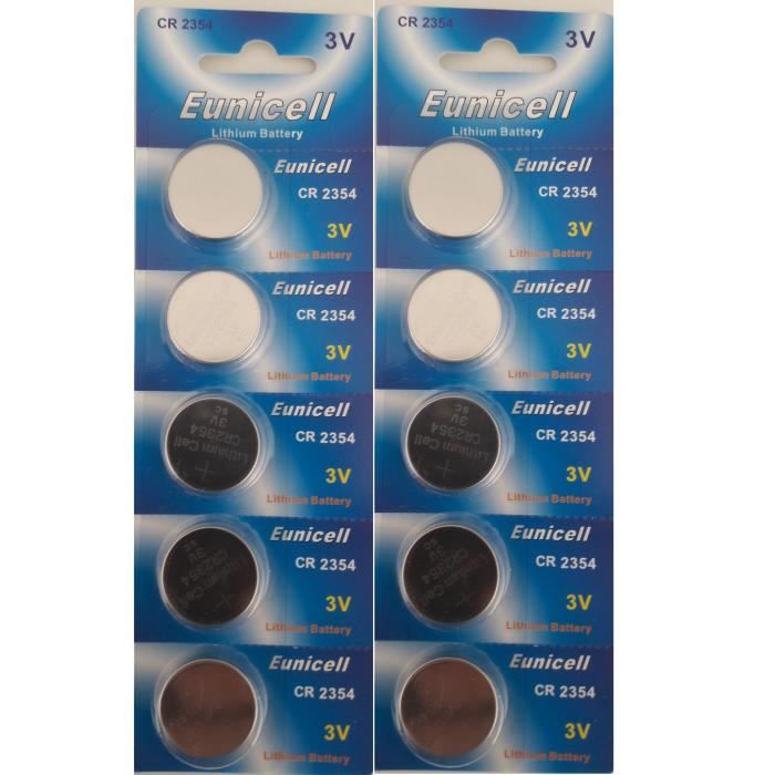 10 X CR2354 Lithium Knopfzellen – 3V, Ohne Vertiefung – Von EUNICELL Mit 1 Jahr Garantie