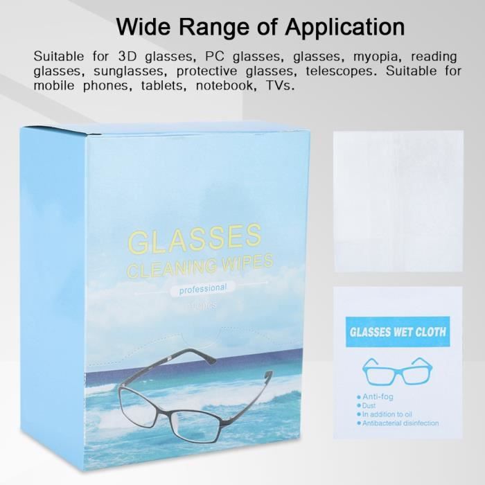 Essuie Lunettes De Vue Lingettes Nettoyantes W5 - 60 Feuilles Pour Lunettes, écrans (sauf LCD), Smartphones, Objectifs - Nettoyage Sans Rayures Essuie Lunettes De Vue Lingettes Nettoyantes W5 - 60 Feuilles Pour Lunettes, écrans (sauf LCD), Smartphones, Objectifs - Nettoyage Sans Rayures