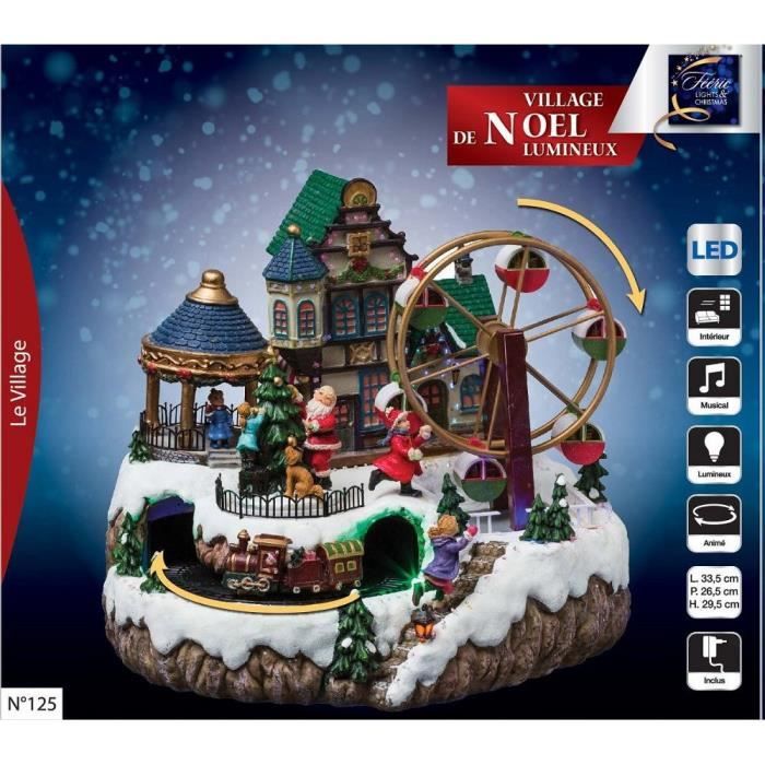 Village de Noël animé grande roue - Cdiscount Maison