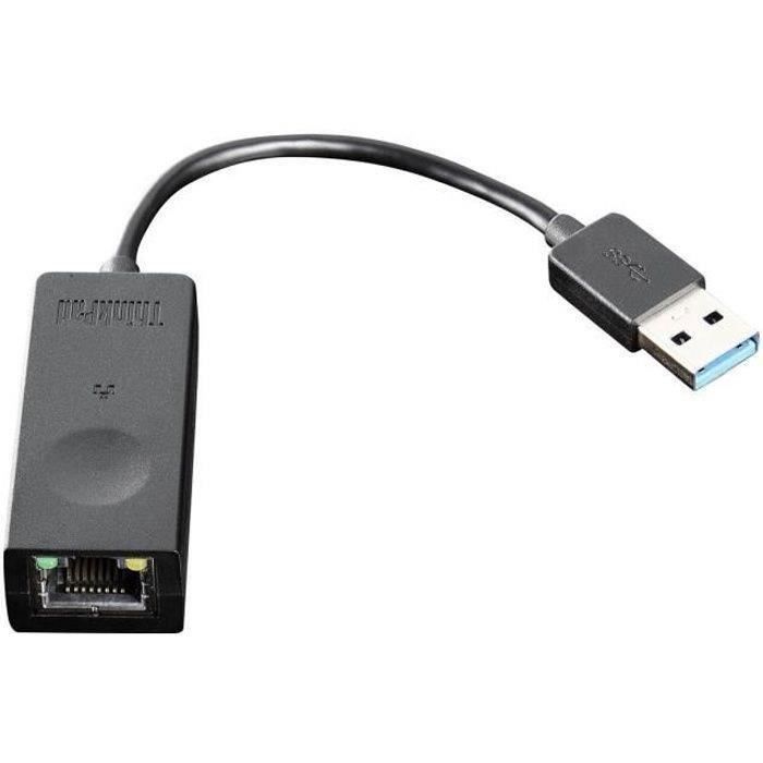 LENOVO Carte Gigabit Ethernet pour Ordinateur/Notebook/Tablette - USB 3.0 - 1 Port(s) - 1 - Paire torsadée