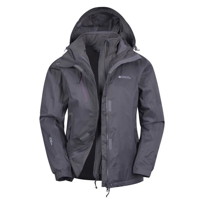 Mountain Warehouse Femme 3 en 1 veste avec imperméable et respirante Membrane