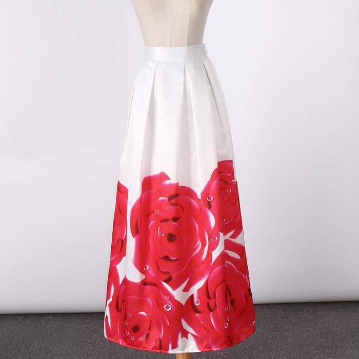 ZANZEA femmes élégant taille haute Maxi Jupe longue Faldas Saia mode a