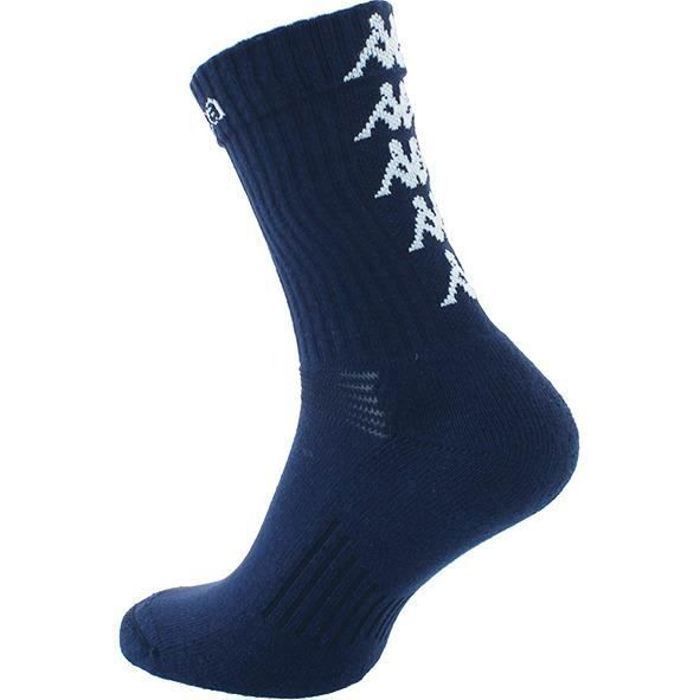 Chaussettes de rugby - Kappa - Eleno - Lot de 3 paires - Bleu/blanc - Respirantes