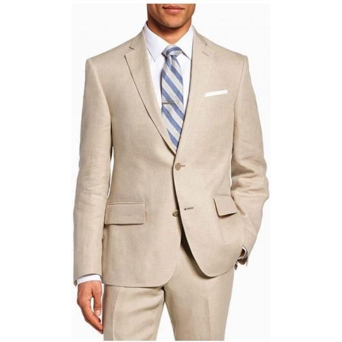 Costume Beige Homme Cdiscount Pret A Porter