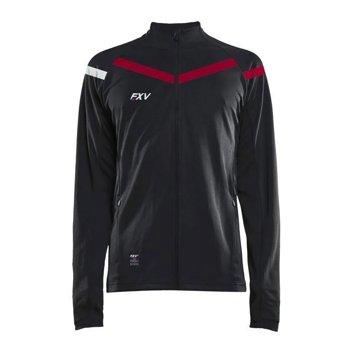 Veste de survêtement enfant Force XV Victoire - noir/rouge