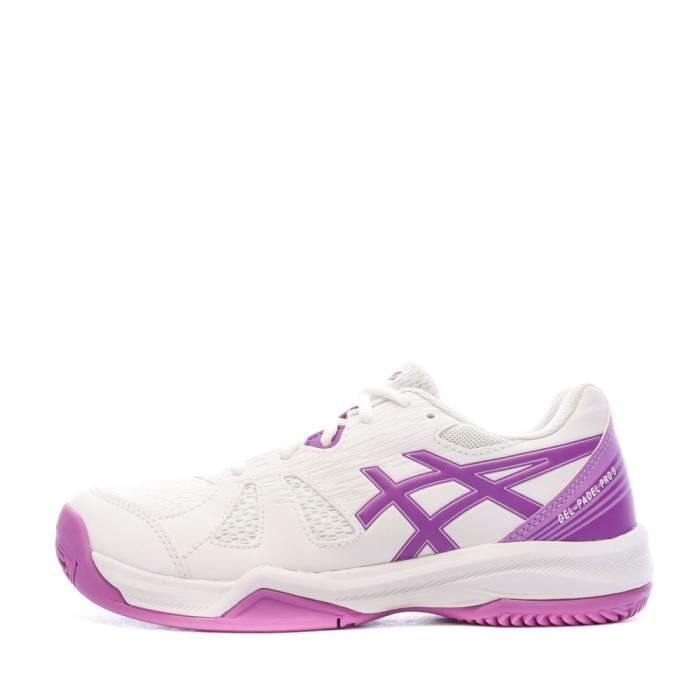 chaussures de tennis violette femme/fille asics gel padel pro 5