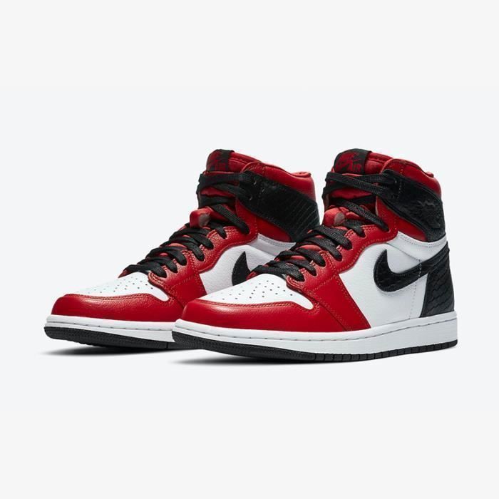 Air Jordan 1 Baskets Homme Et Femme Rouge Noir Rouge noir