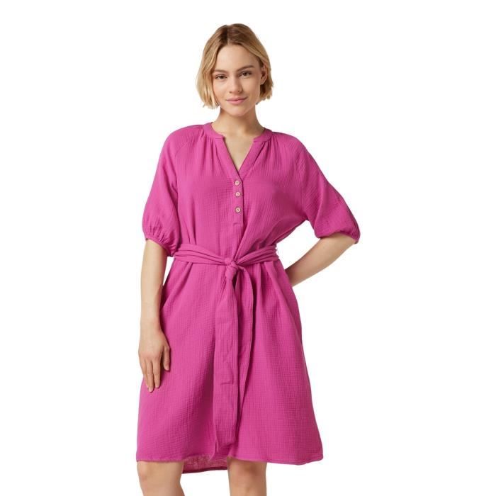 ROBE DE PLAGE Femme - Doux Et Souple Robe D'été à Pois Bohème à Col En V - Vert Dinghuaqiang