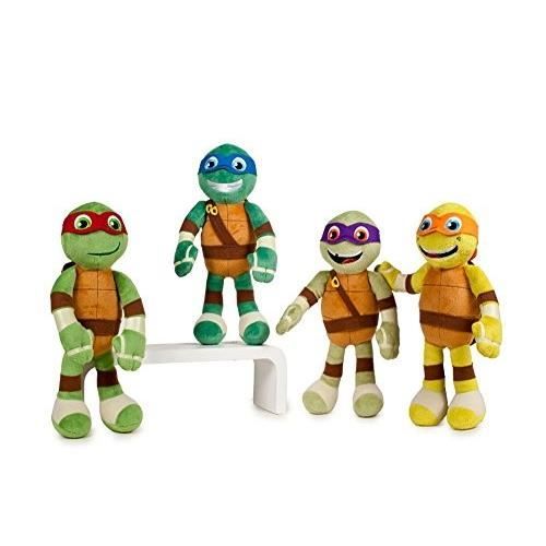 Peluche Tortues Ninja - PLAY BY PLAY - Pack 4 peluches 22cm - Qualité super douce - Mixte - 3 ans