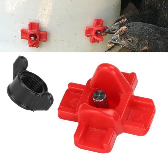 Pwshymi Mamelons D'abreuvoir De Poulet Horizontaux Mamelons à Boire Pour Poulet, Filetage Mâle