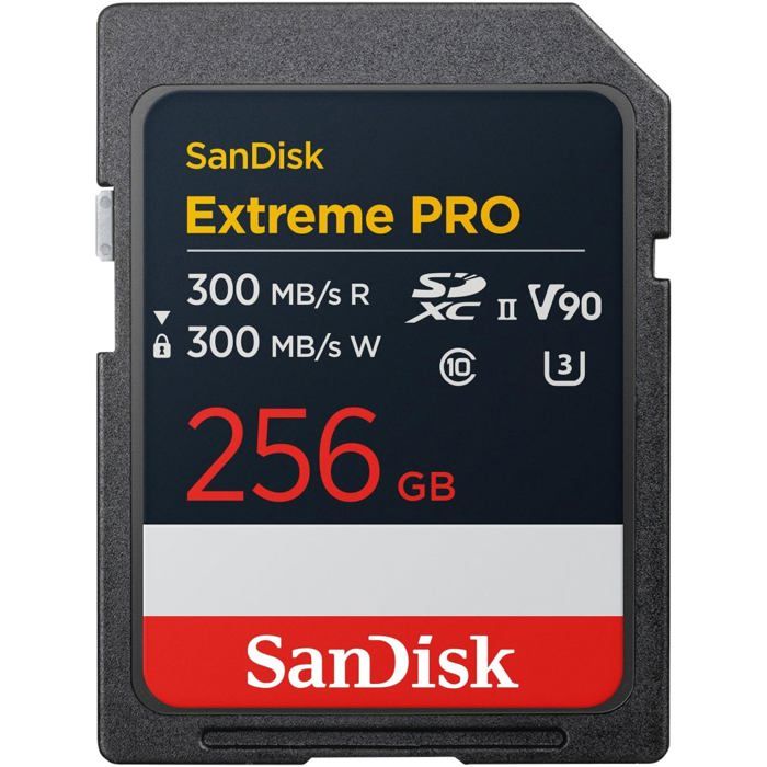 Carte Mémoire SD - Sandisk - Extreme PRO - 256 Go - UHS-II - V90