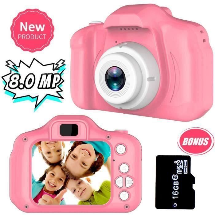 Breeze-Jouets 3-6 Ans Fille Appareil Photo Enfant 8MP Appareil Photo  Numerique Enfants Cadeaux Anniversaire Noël Présente rose+16g - Cdiscount  Jeux - Jouets