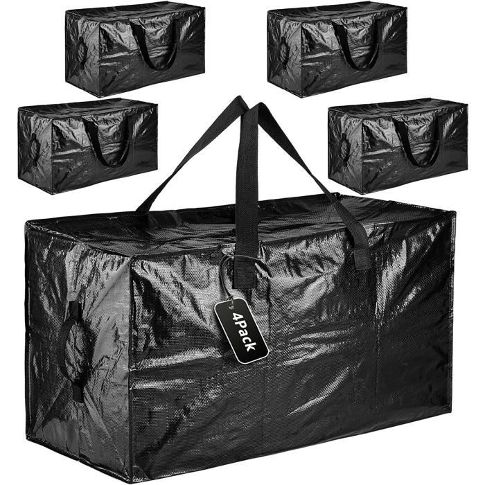 PKGMAGIC 4 Sacs Cadeaux Grand Format 40,64x15,24x30,48 CM Sacs Cadeaux Noir Fenetre Transparente, Sac Cadeau pour Anniversaire,Remise de Diplôme,Saint Valentin,Fête des Mères,Festivals(Brillant