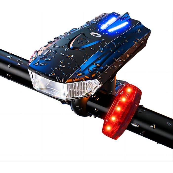 Pack Phares Avant Et Arrière USB Rechargeable Pour Vélo | 2/4/6 Pièces, LED, étanche, 245 Lumens