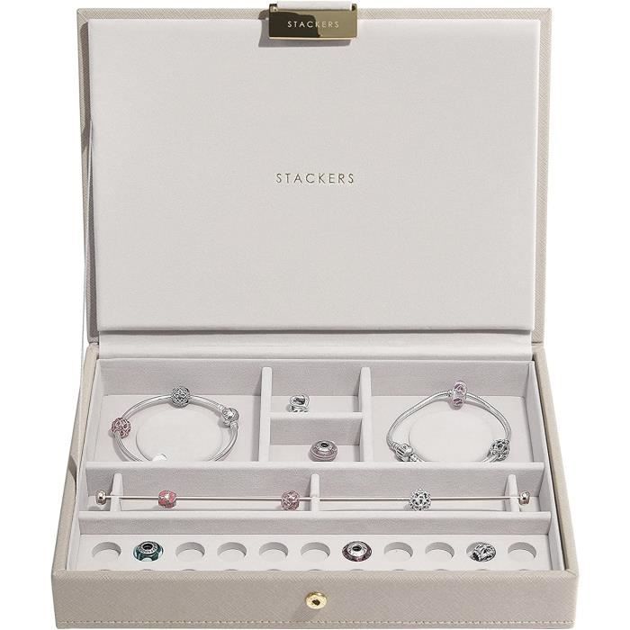 STACKERS Classic Top-Box Boîte à Bijoux En Noir & Gris - STACKERS & Co