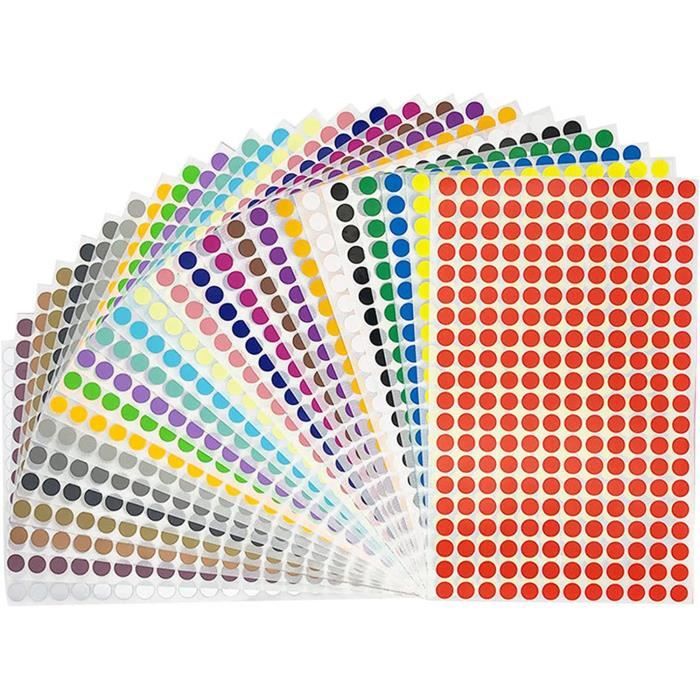 Amazon Gommette Rouge 6000 Gommettes Autocollantes Rondes 8mm Rouge - Adhésifs Multiusages Stickers Ronds Multi-usages