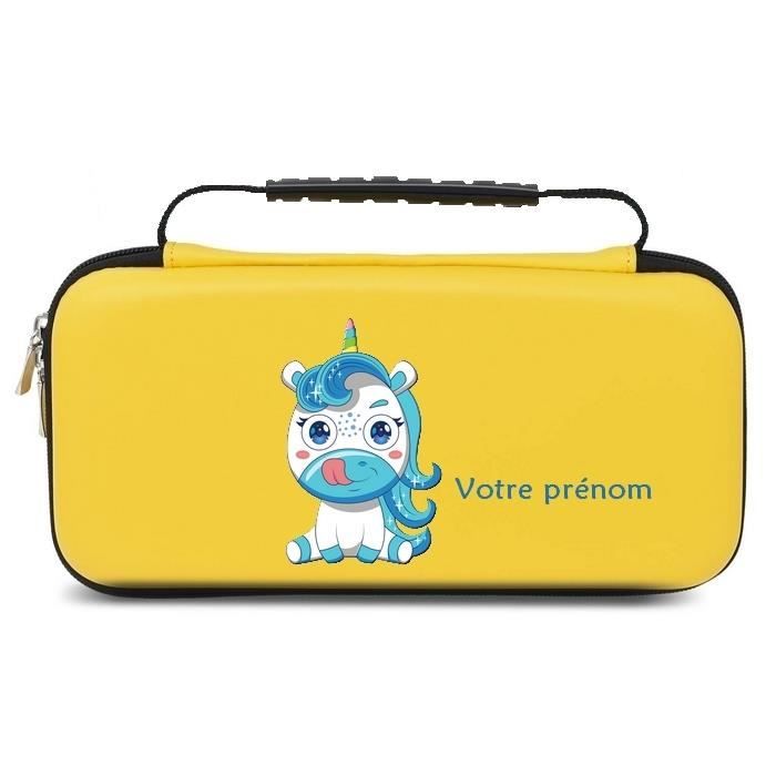 Etui pochette Switch lite jaune licorne bleu paillettes personnalisee -  Cdiscount Informatique