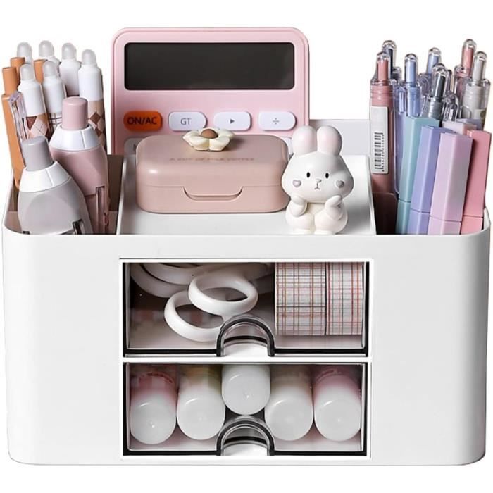 Boîte De Rangement ABS 4 Compartiments - 18x9,9 Cm, Pour Télécommandes, Stylos, Clés, Couleurs Vert, Rouge, Jaune, Gris - 13