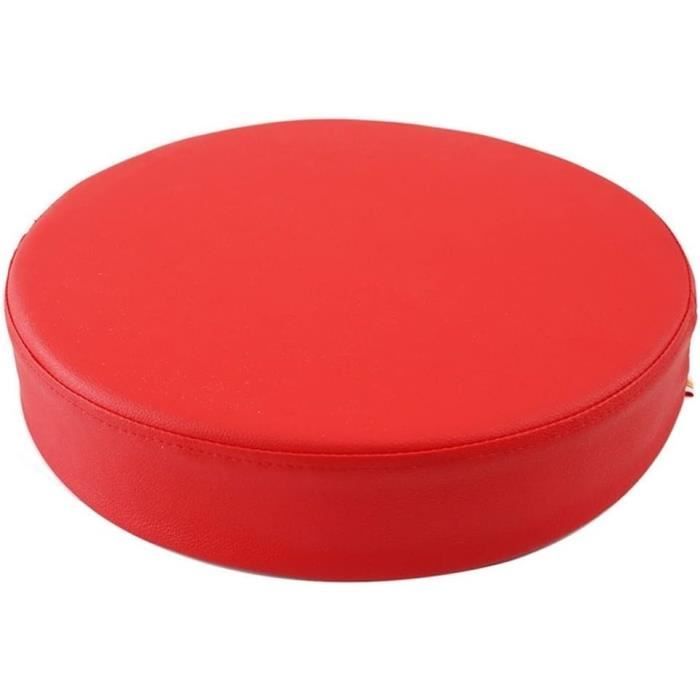 Hoowarm Coussin de siège Rond, Imperméable Cuir PU Coussin De Chaise, 35/40/45/50cm Extérieur/Interieur Galette De Chaise, pour Jardin Cuisine, Bureau(Color1,35x5cm/13.8x2in