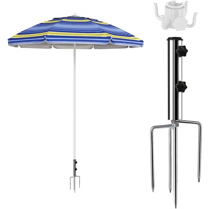 Piquet De Parasol Relaxdays Avec Poignée - Pour Tubes 17-23 Mm - Camping Jardin Plage - Acier Vert