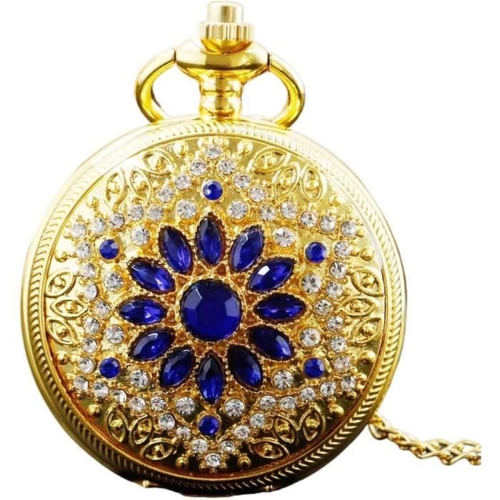 Montre De Poche Dorée Vintage à Quartz Avec éclairage Fluorescent - Porte-clés