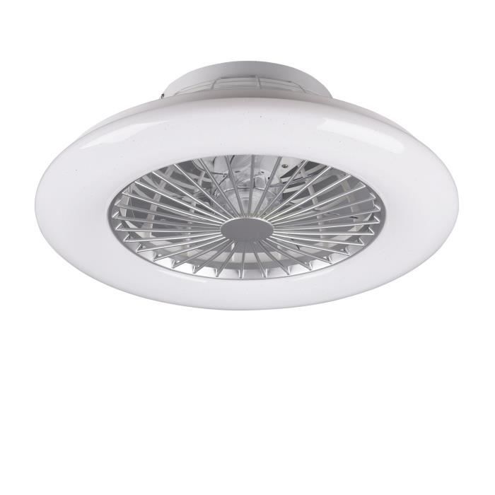 Ventilateur de plafond - Stralsund - Ø50 cm - Argent - LED - Silencieux - Trio