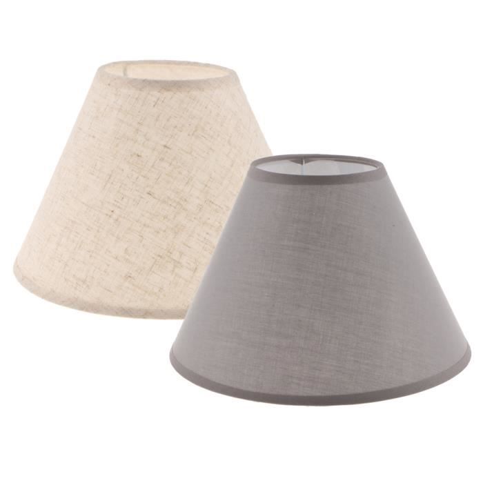 2 Abat-jour En Tissu Blanc E14 - Pour Lampes De Table, Lampadaires, Lustres, Décoration Intérieure Maison - 6