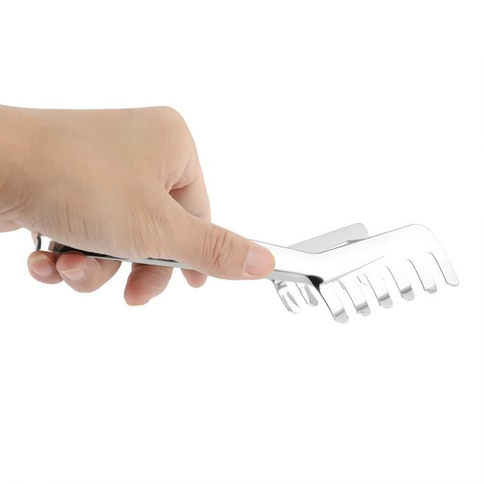 2 Pinces à Spaghetti En Acier Inoxydable - Ustensile De Cuisine Ergonomique, Antiadhésif - Pour Pâtes, Salades