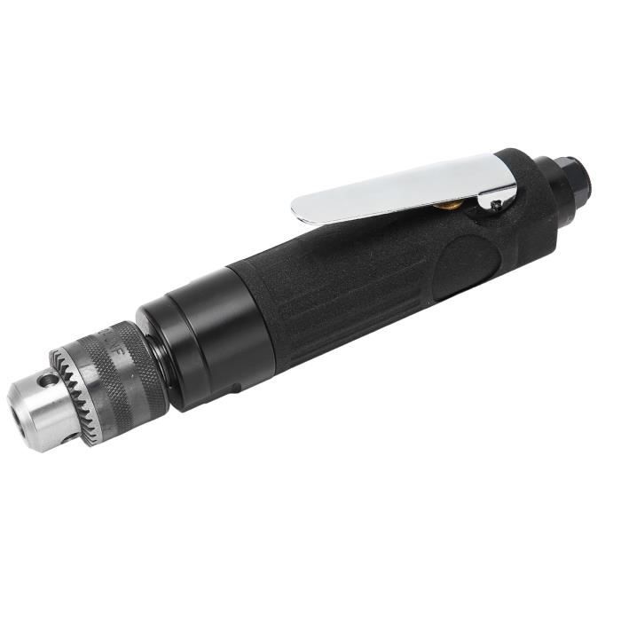 Perceuse Pneumatique Droite 3/8" à Mandrin Autobloquant | Vitesse Moyenne 2500 Tr/min | Pour Perçage Métal, Plastique | Avec Connecteur D'air 1/4"