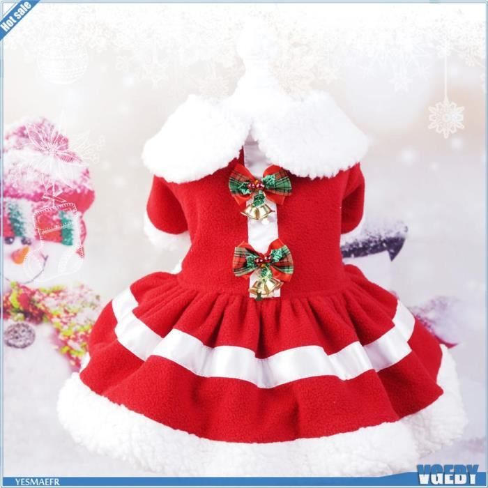 Comparer les prix de VGEBY costume de Noël pour chien VGEBY robe de vacances pour chien VGEBY robe de Noël pour chiot Robe de noël animalerie manteau