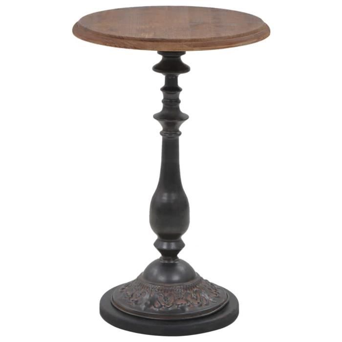 vidaXL Table dappoint Bois de sapin massif 40 x 64 cm Marron