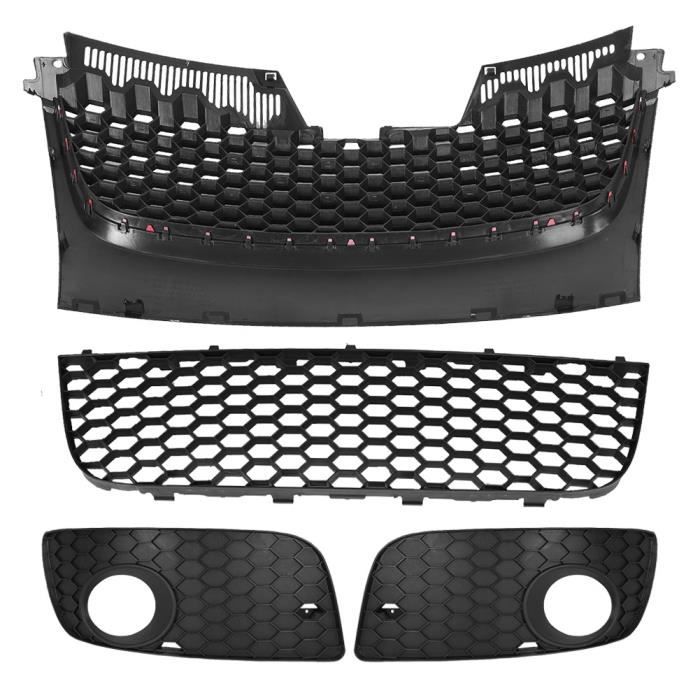 Grille De Pare-chocs Avant Pour Jeep JK (2007-2017) - 7 Pièces, Noir ABS, Facile à Installer