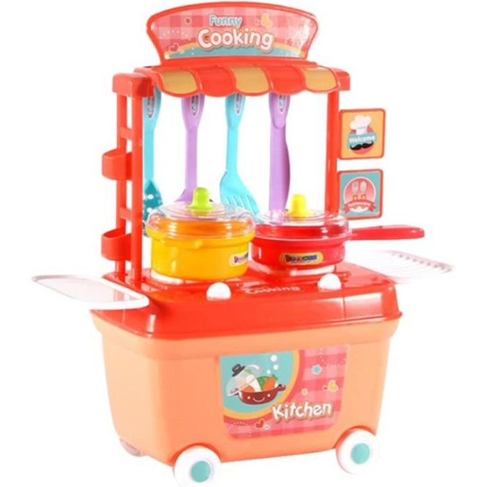 1 ensemble jouet éducatif semblant ustensiles drôles vaisselle cuisine  simule outil de pour fille bébé enfants DINETTE - KITCHEN - Cdiscount Jeux  - Jouets