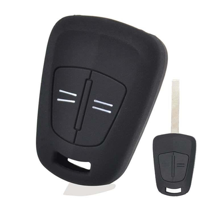 Coque de clé à 2 bouton en silicone Pour Opel Corsa D