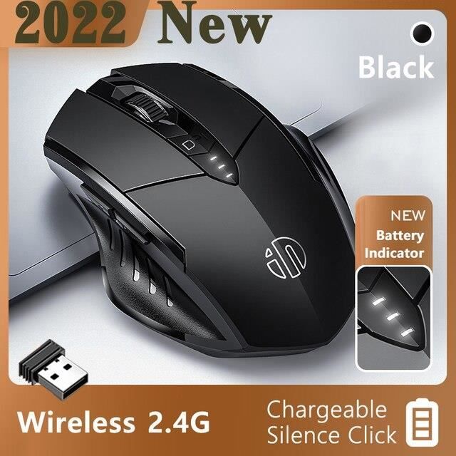 Souris Gaming Sans Fil 2.4 GHz SODIAL - 1600 DPI, Rouge, Avec Récepteur USB