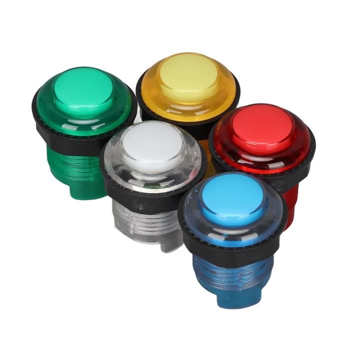 Bouton poussoir Arcade 30mm - jaune