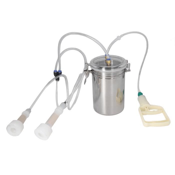 Machine à Traire Manuelle Portable 2000 Ml - Seau Inox Pour Chèvres, Vaches & Moutons