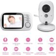 Babyphone vidéo GHB - Moniteur numérique avec caméra - Surveillance bébé - LCD 3.2" - Vision nocturne-1
