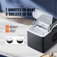 12kg Machine à Glaçons - VEVOR - 24h Comptoir Portable - Auto-Nettoyant Bar Cuisine-1