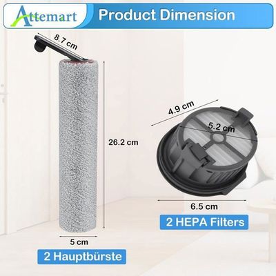 Accessoires De Rechange Pour Dreame H14 – 2 Brosses Rouleau + 3 Filtres HEPA, Compatibles H14 Pro Et Dual - 12