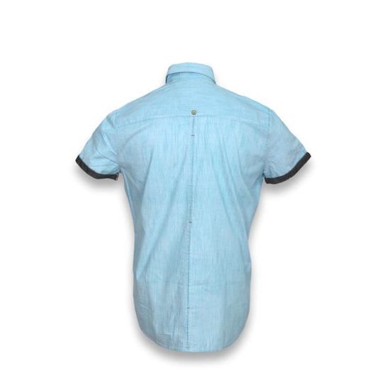 Chemise bleu hotsell manche courte