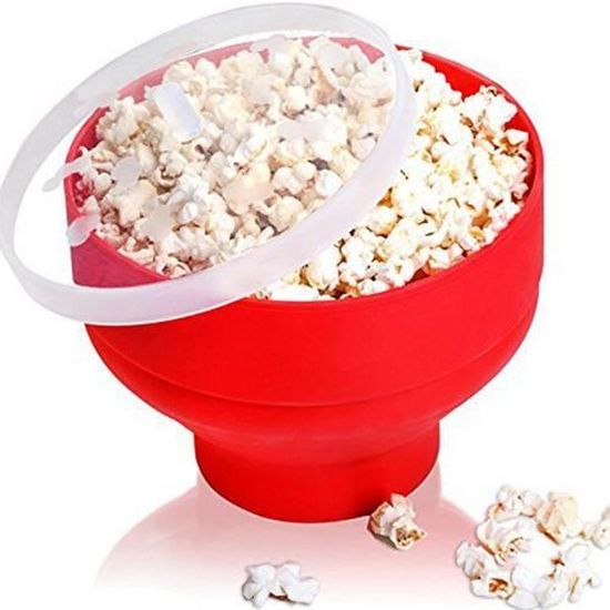 Micro-ondes Popcorn Popper, Micro-Ondes Popcorn Bol Respectueux de  l'Environnement Lave-Vaisselle Qualité Alimentaire pour la Maison Rose  Rouge 