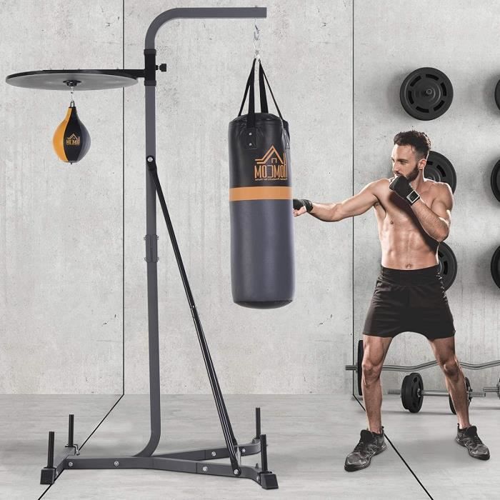 Plateforme avec poire de sales vitesse et sac de frappe