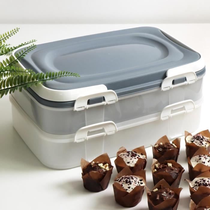 Boîte À Gâteaux À 2 Étages - Boîte De Transport Pour Gâteaux